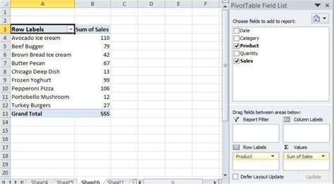 simple pivot table example
