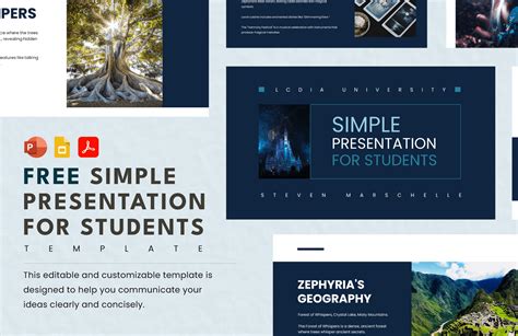 simple presentation example pdf for students
