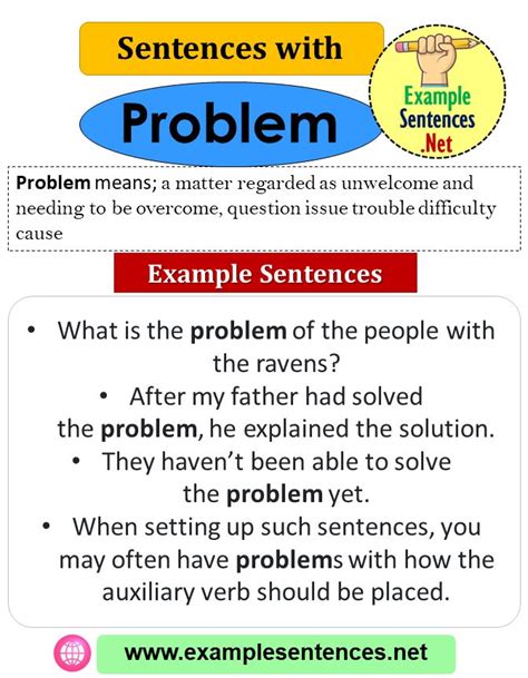 simple problem solution examples sentences with answers