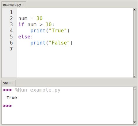 simple program in python using if else