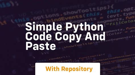 simple python code copy and paste