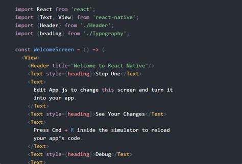 simple react code example