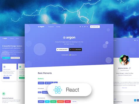 simple react website example