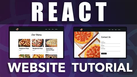 simple react website example with source code
