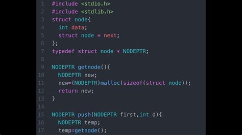 simple singly linked list program in c
