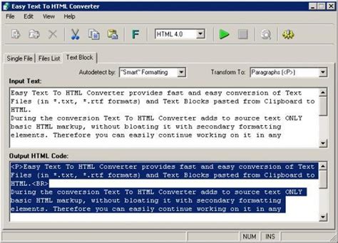 simple text to html converter
