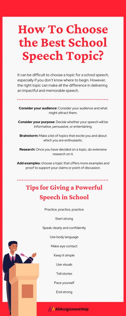 simple topics for speech in school