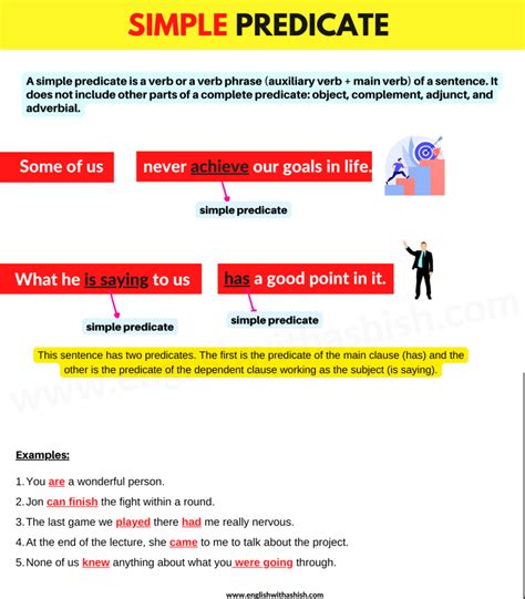 simple verbal predicate examples