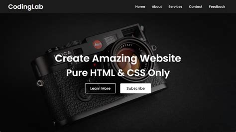 simple website using html and css with source code github