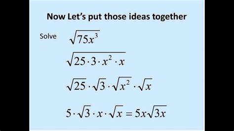 simplifying square roots with variables and exponents