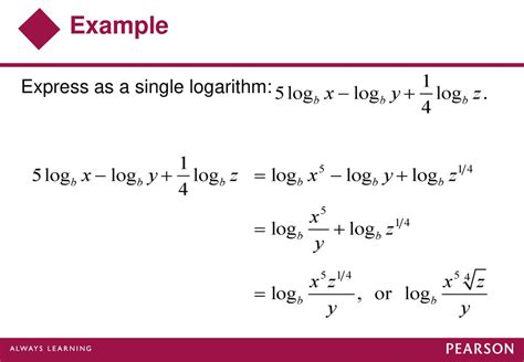 single logarithm examples
