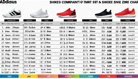 Size Chart Comparison Shoes