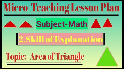 skill of explanation in micro teaching mathematics
