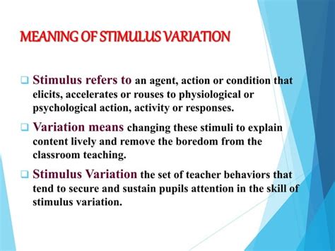 skill of stimulus variation in micro teaching