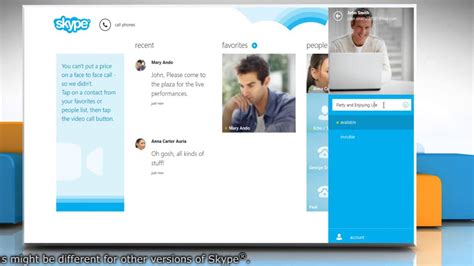 skype status message sample