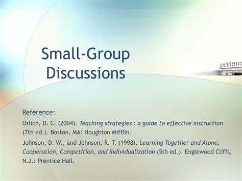 small group discussion examples