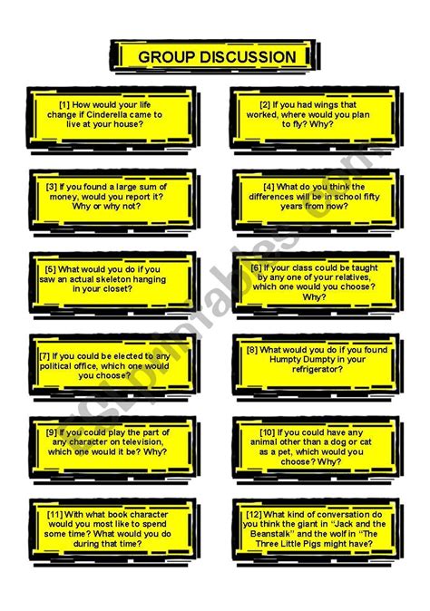 small group discussion topics