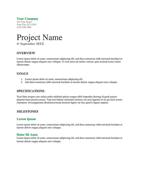 small project proposal example