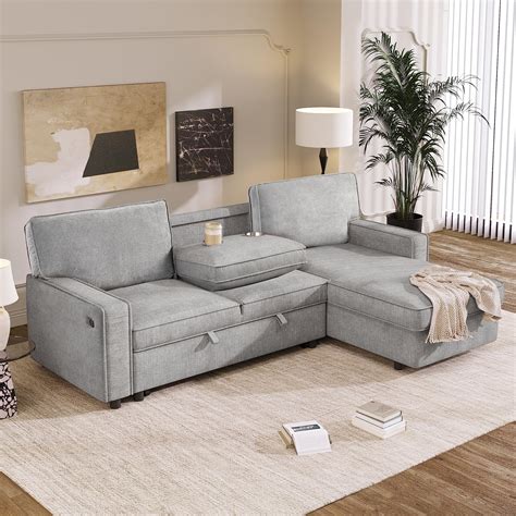 small pull out couch with storage