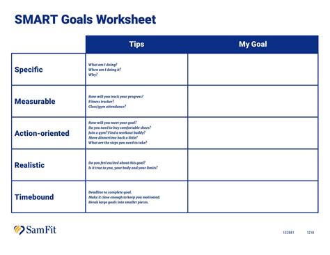 Smart Goals And Objectives Template