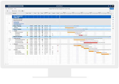 smartsheet project plan examples