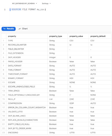 snowflake file format csv header