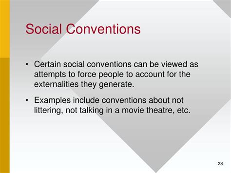 Social conventions examples