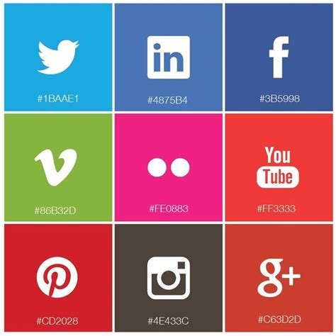 social icon color code