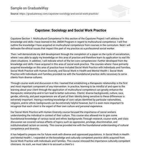 social work capstone project examples pdf