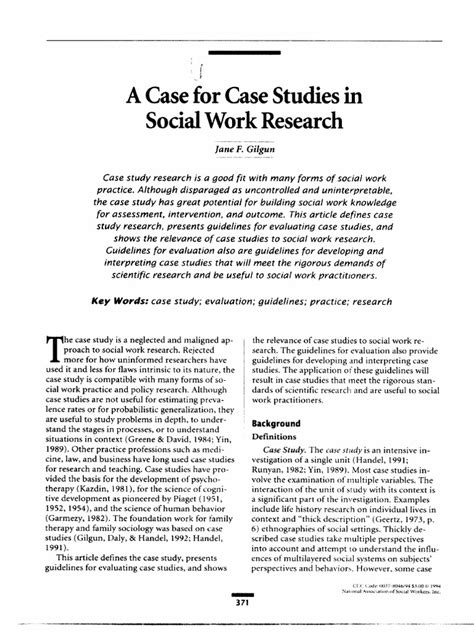 social work case study analysis sample pdf