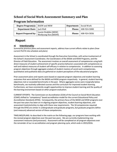 social work case summary example