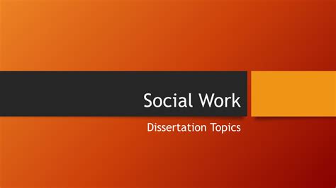 social work dissertation topics in zimbabwe