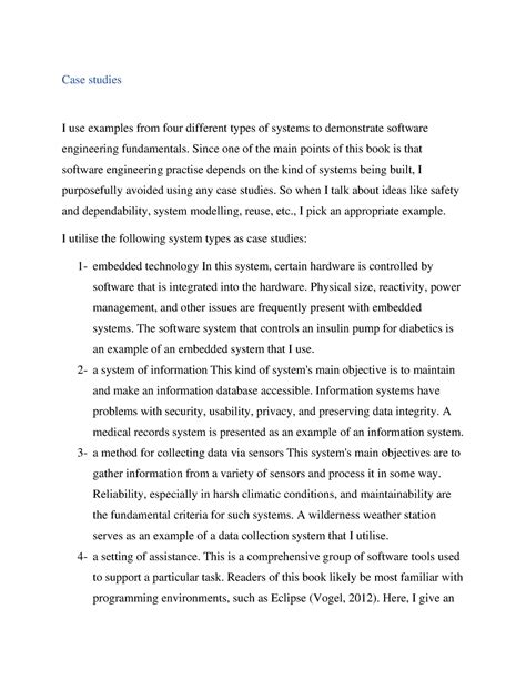 software engineering case study examples ppt