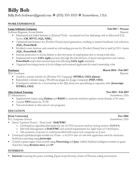 software engineering projects for resume reddit