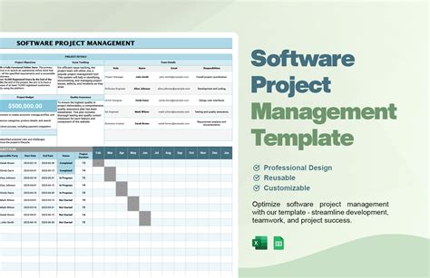 software project management template