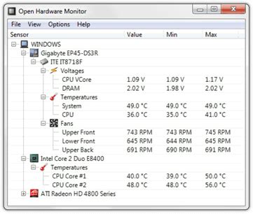 software to monitor cpu temperature and fan speed