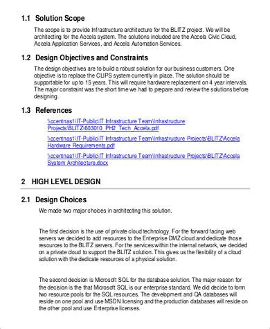 solution document example