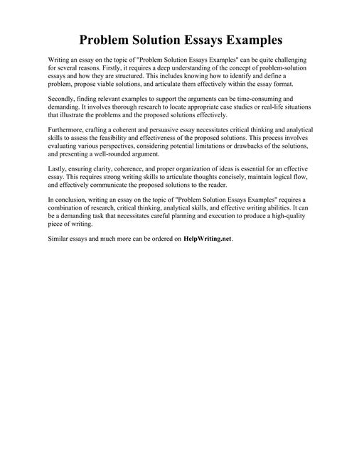 solution essay example
