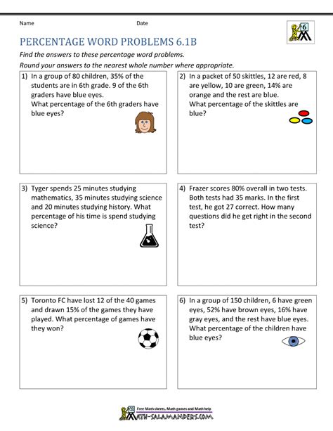 solving percent problems grade 6