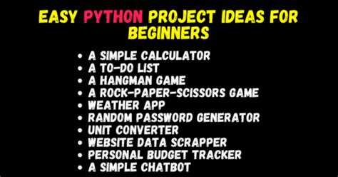 some easy python projects