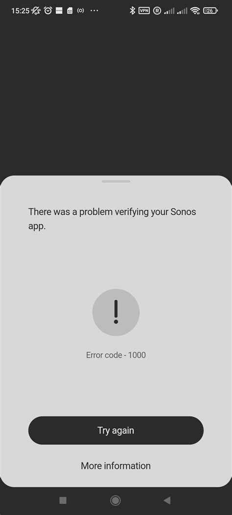 sonos beam error code 1000