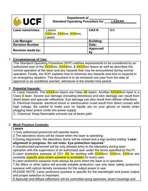 sop layout examples