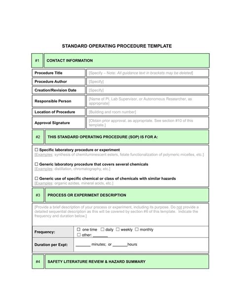 sop templates examples