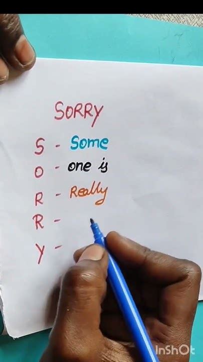 sorry full form in love