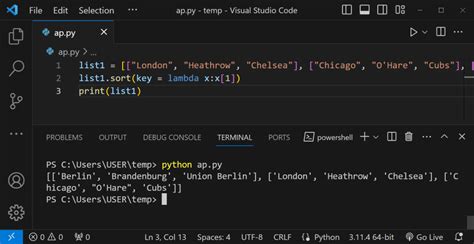 sort parameters in python