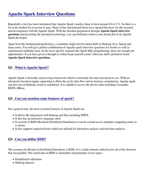 spark interview questions pdf