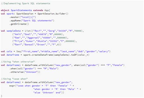spark sql sample