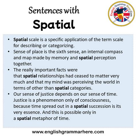 spatial relationships in a sentence
