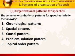 spatial speech organizational pattern