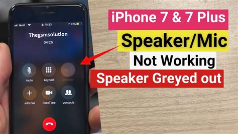 speaker not working on iphone 7 plus during calls